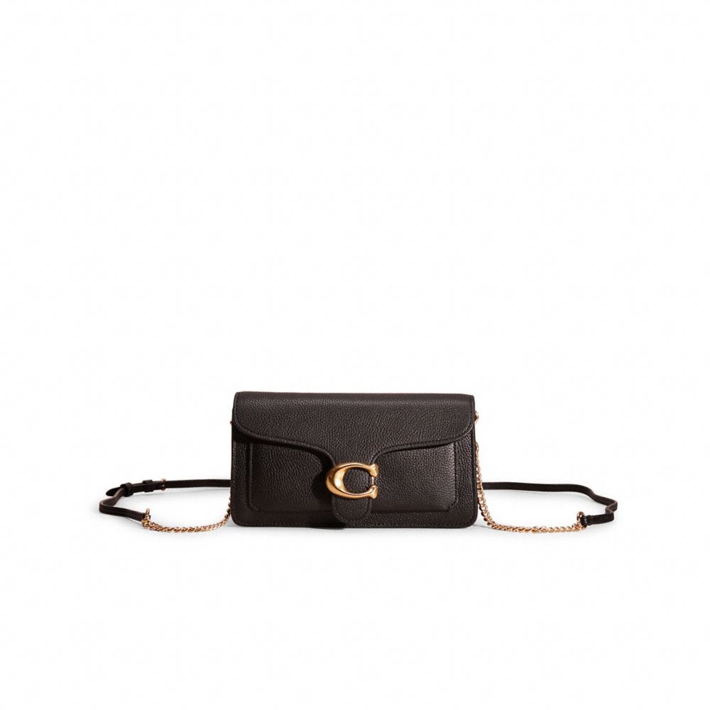 Coach Restored Tabby Chain Clutch In Brass/black