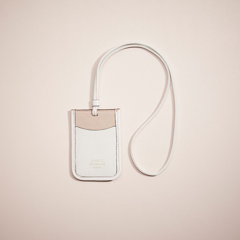 Coach Remade Lanyard In Beige Multi