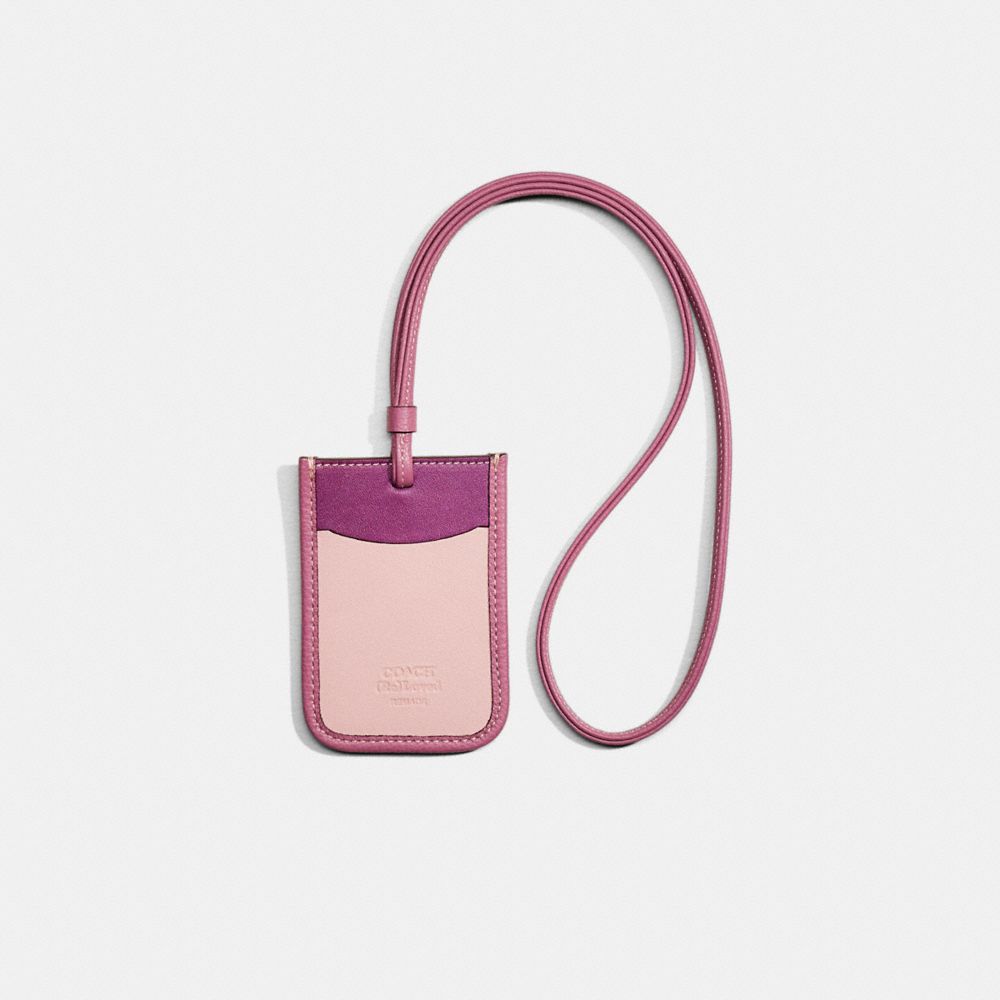 Coach Remade Lanyard In Purple Multi