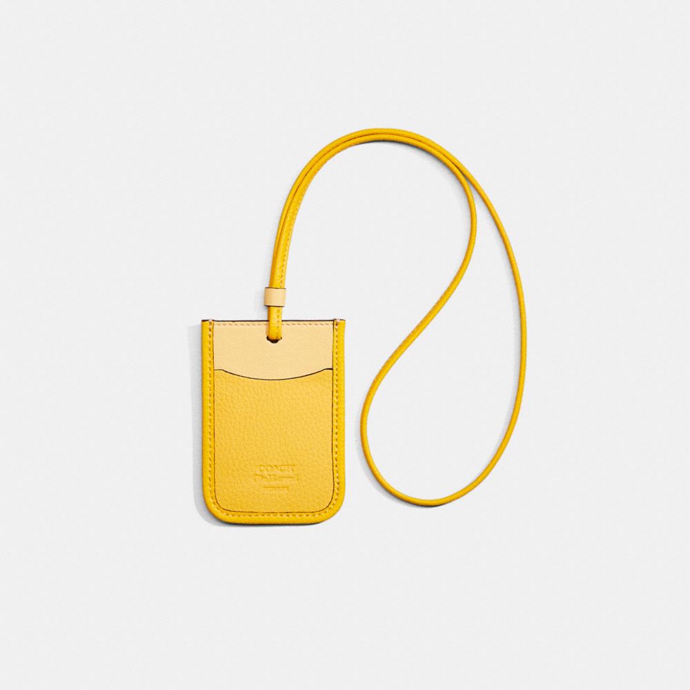 Coach Remade Lanyard In Yellow Multi