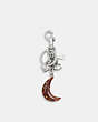 COACH®,MOON CLUSTER BAG CHARM,Metal,Silver/Silver Multi,Front View