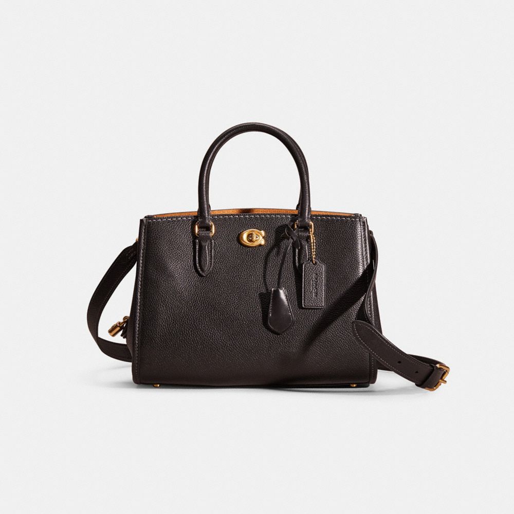 Coach Restored Brooke Carryall 28 In Brass/black