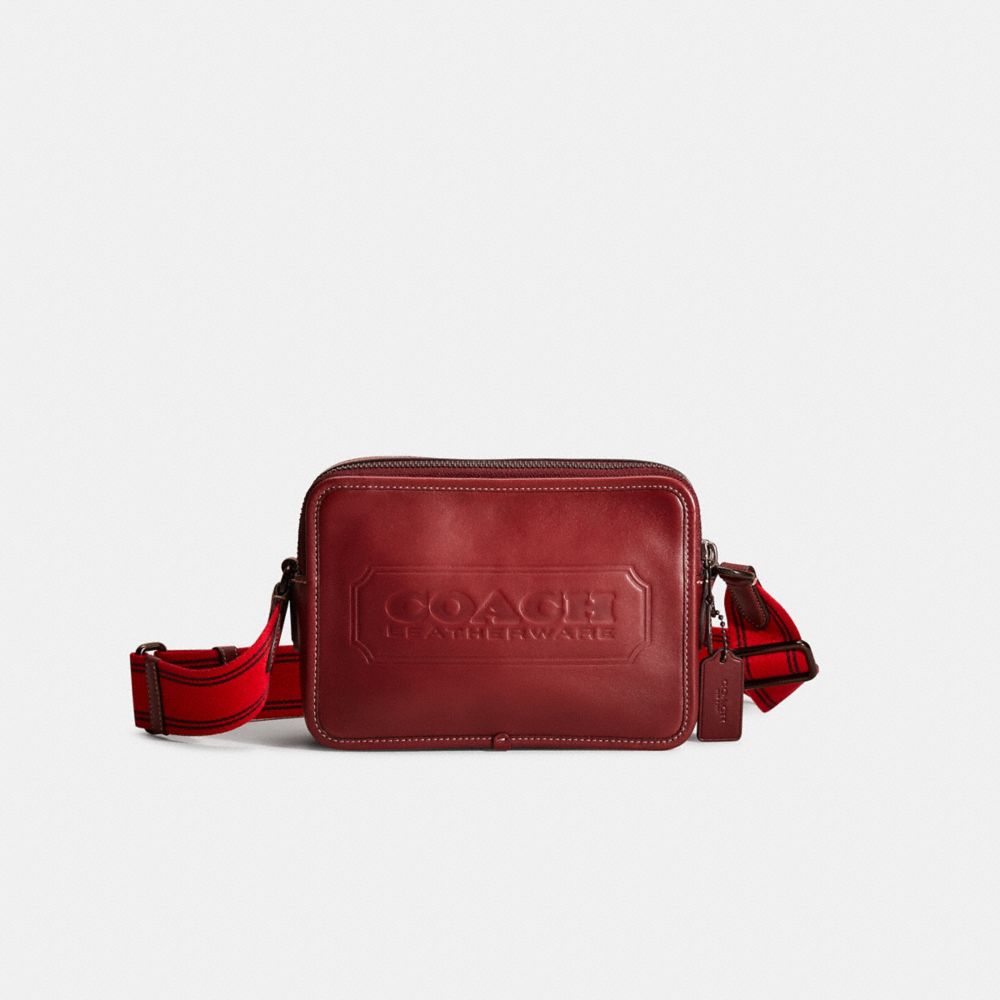 Coach Restored Charter Crossbody 24 With  Badge In Wine