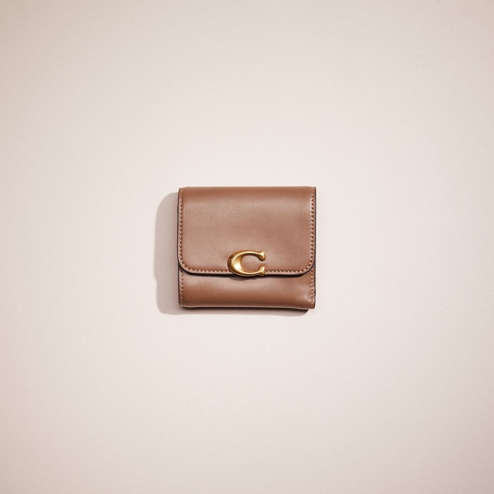 Coach Restored Bandit Wallet In Brass/dark Stone