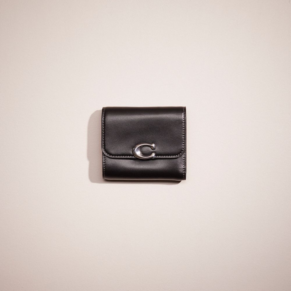 Coach Restored Bandit Wallet In Silver/black