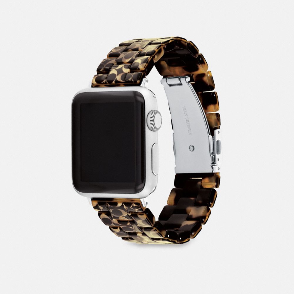 Coach Apple Watch® Strap, 38mm, 40mm And 41mm In Signature Tortoise