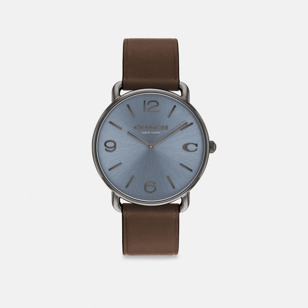 Coach Elliot Watch, 41mm In Mahogany Brown