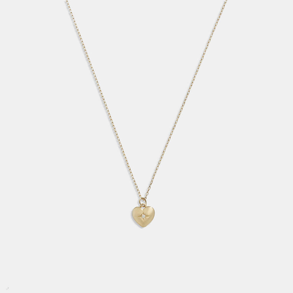 Coach 14 K Gold Heart Pendant Necklace