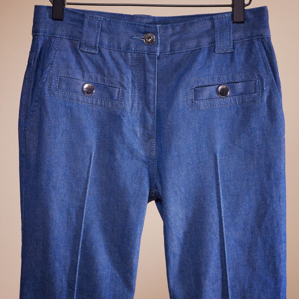 Shop Coach Restored Retro High Rise Jeans In Indigo