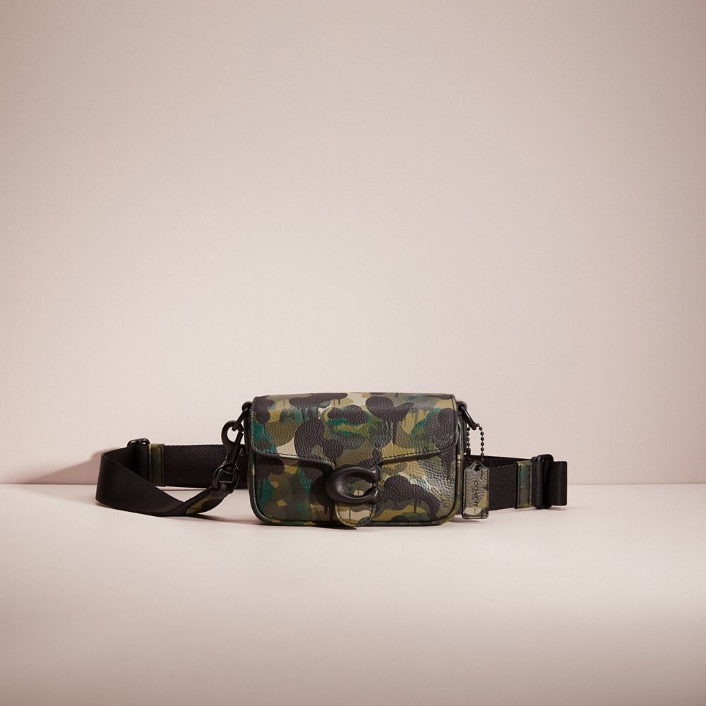 Coach Restored Soft Tabby Crossbody 18 With Camo Print In Green/black
