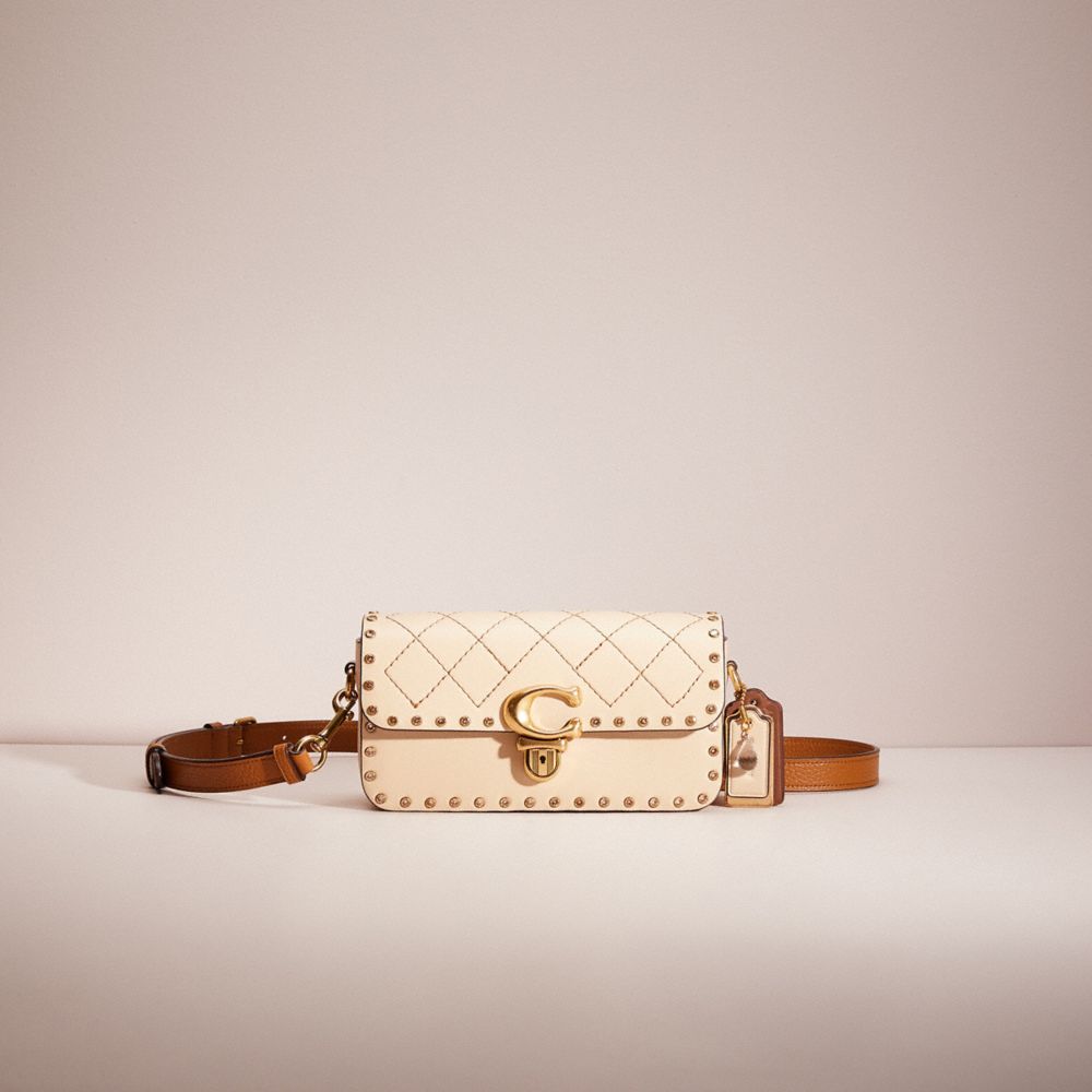 COACH UPCRAFTED STUDIO BAGUETTE BAG WITH CRYSTAL RIVETS 