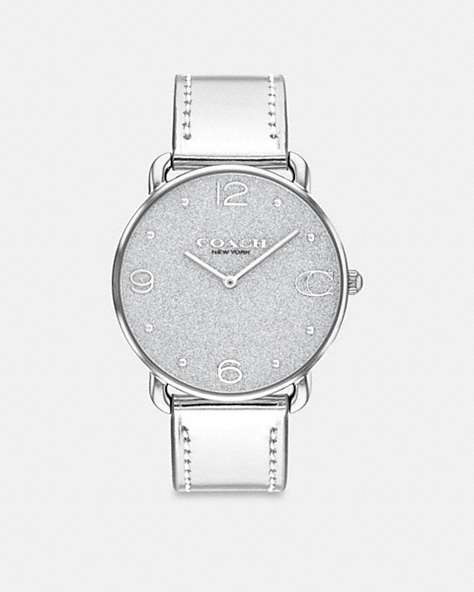 COACH®,ELLIOT WATCH, 36MM,Shine,Silver,Front View