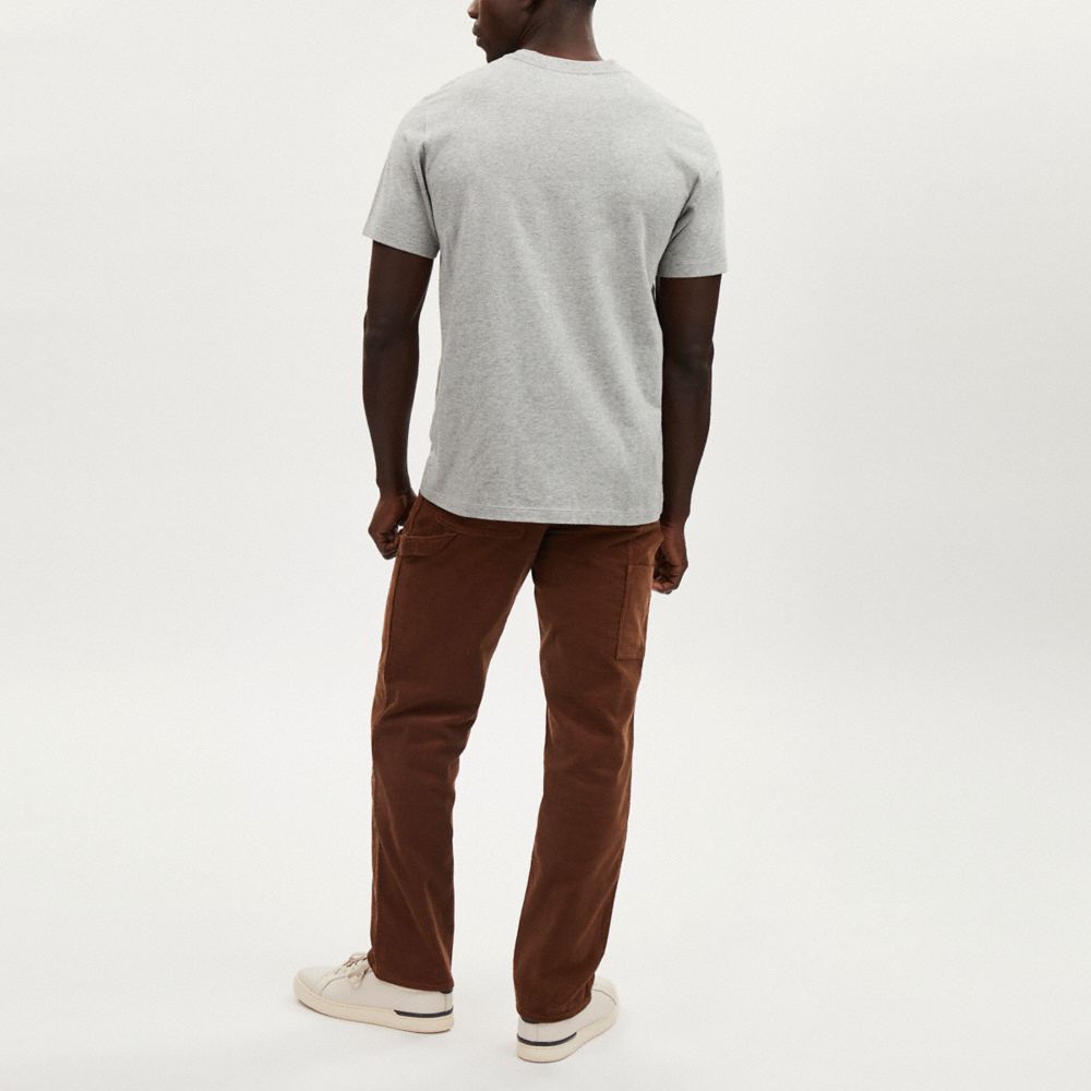 COACH®,Signature Square T-Shirt In Organic Cotton,Organic Cotton,T Shirt,Color Block,Logo,Word Embellishment,Casual,,Scale View