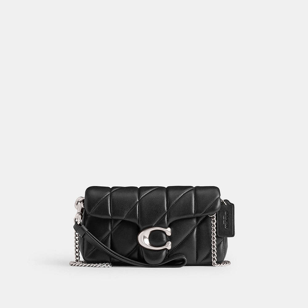 Coach Buy Now Tabby Wristlet With Pillow Quilting In Silver/black
