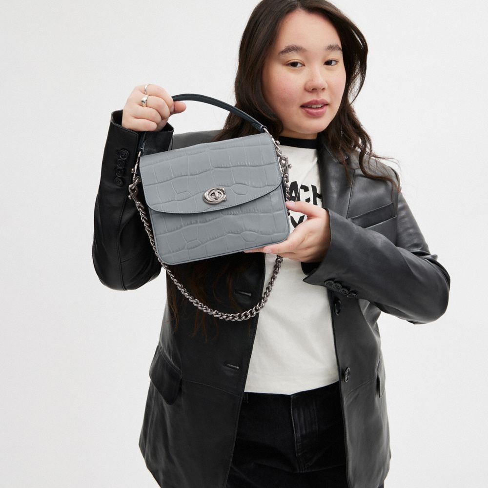 Shop Coach Cassie Crossbody Bag 19 In Silver/grey Blue