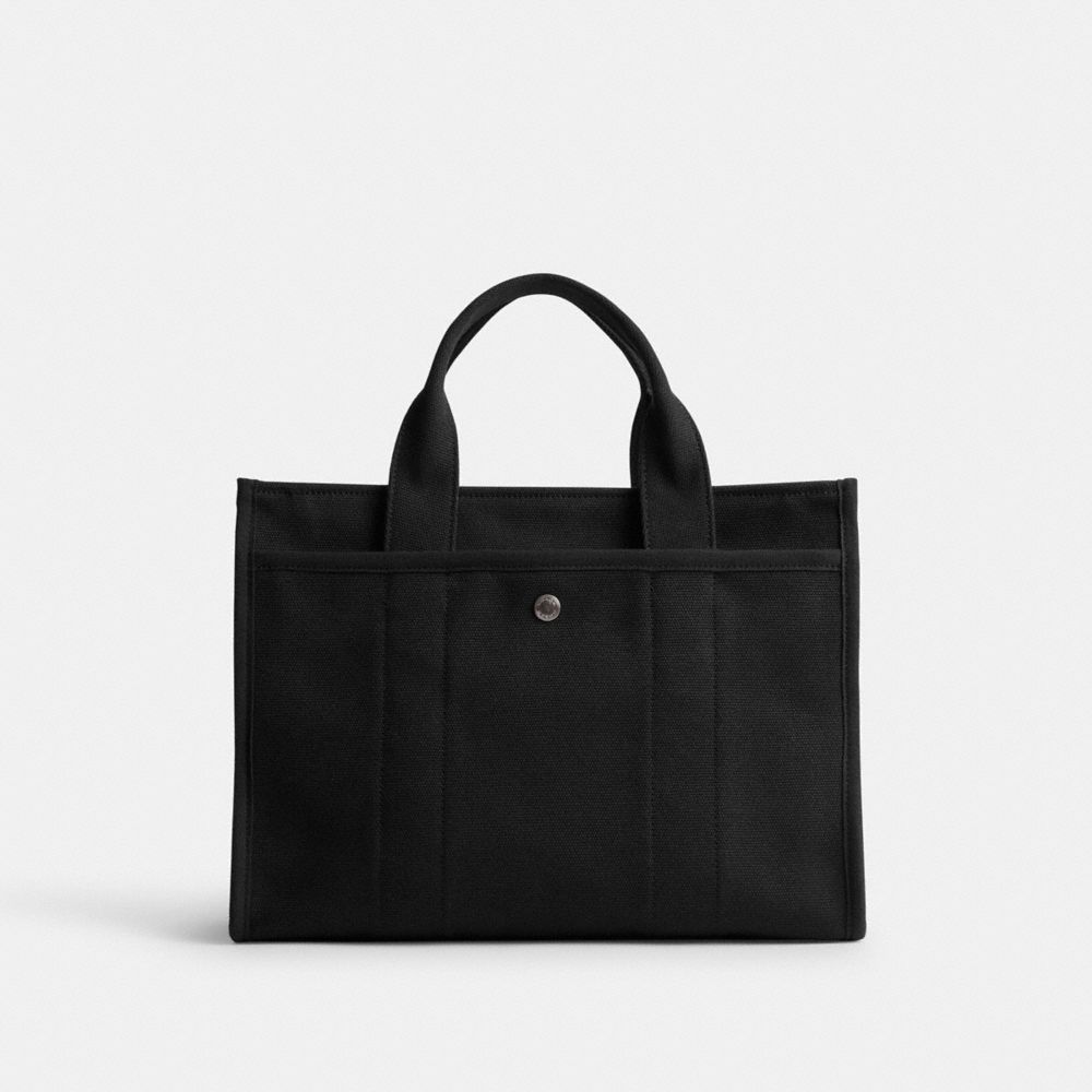 Coach Field Logo-appliqué Tote Bag In Black