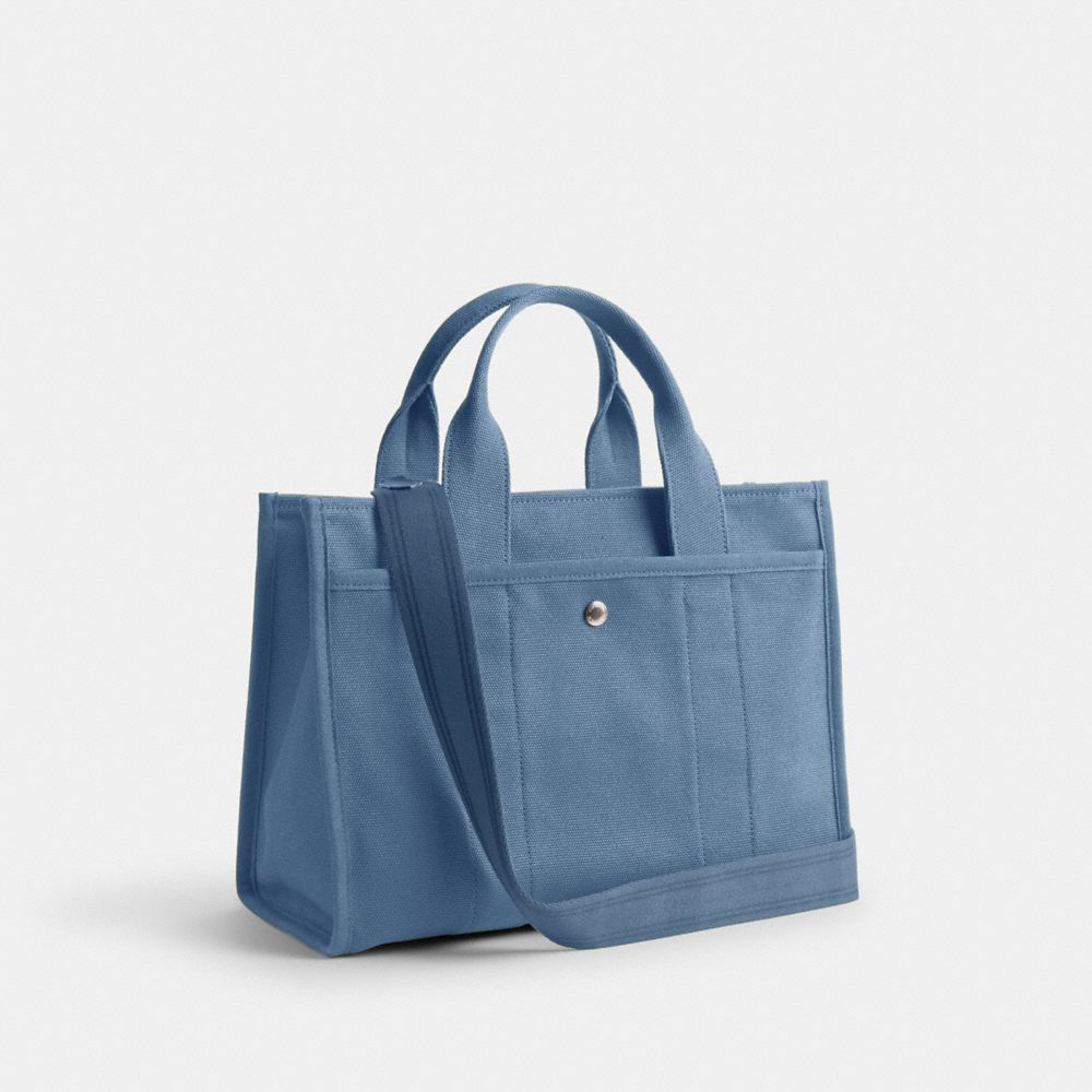 COACH®,Cargo Tote Bag,Cotton,Canvas,Crossbody,No Embellishment,Casual,Blue,Angle View