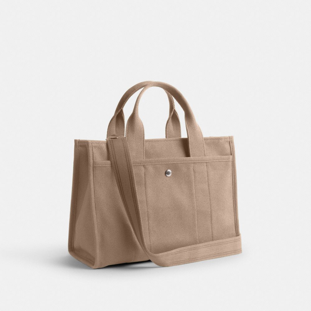 COACH®,Cargo Tote Bag,Cotton,Canvas,Crossbody,No Embellishment,Casual,Brown,Angle View