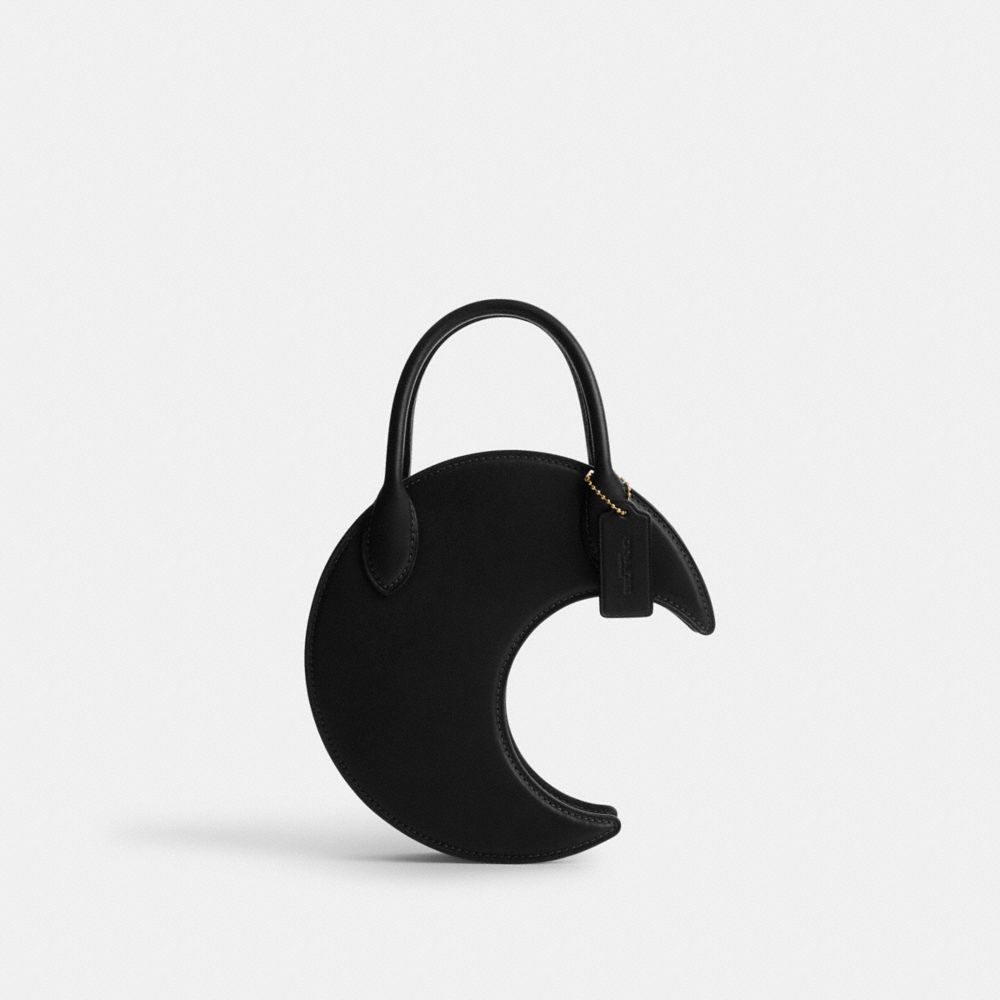 Coach Moon Bag In Regenerative Leather In Brass/black