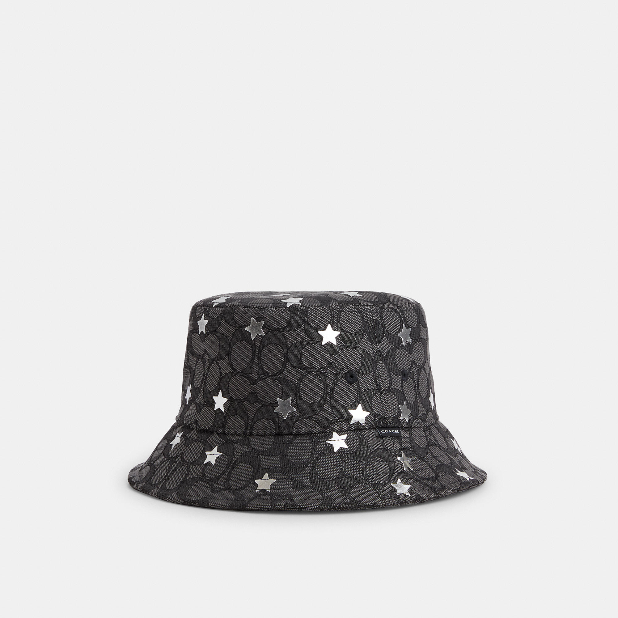 Coach Outlet Signature Twinkle Star Print Bucket Hat In Black
