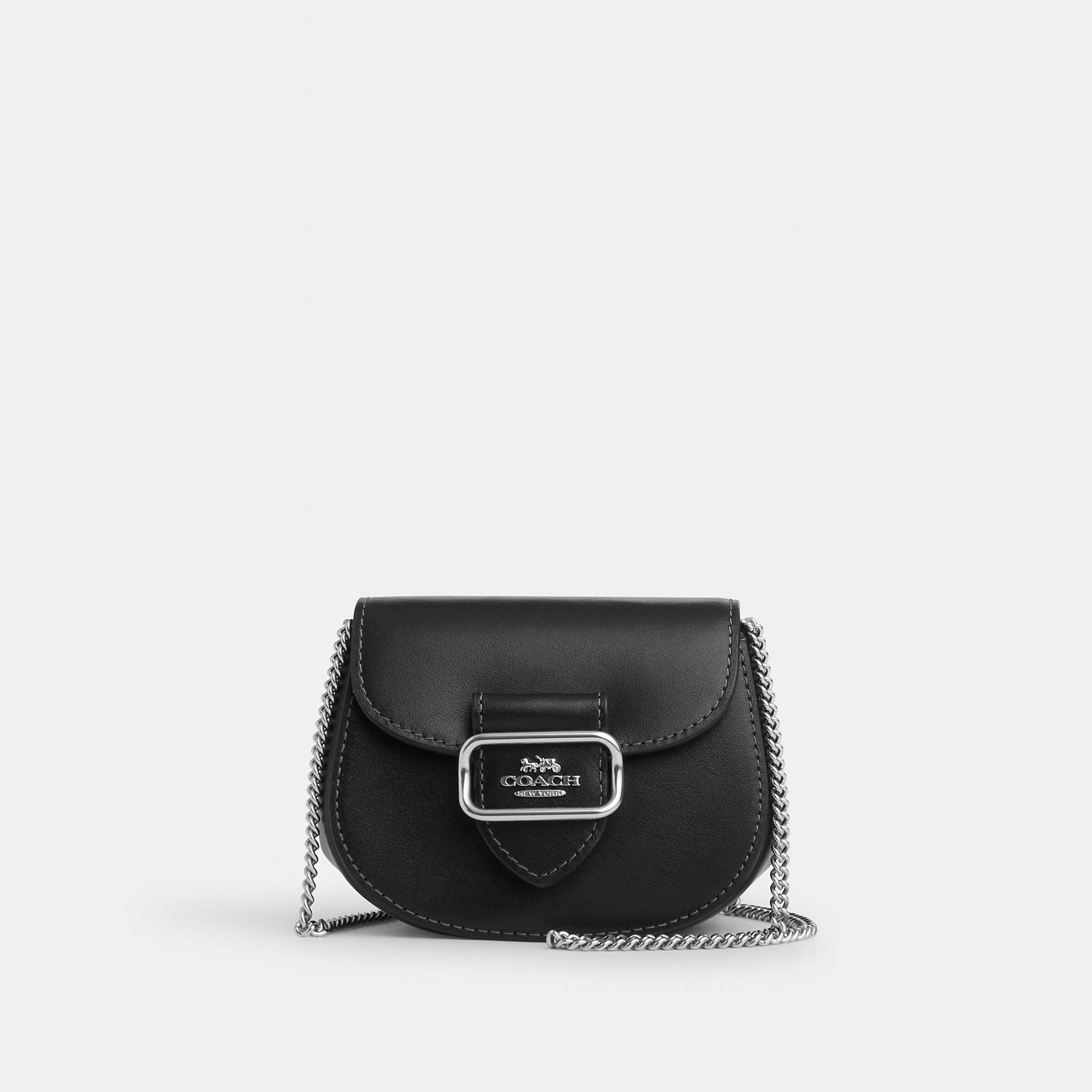 Coach Outlet Morgan Card Case On A Chain In Black