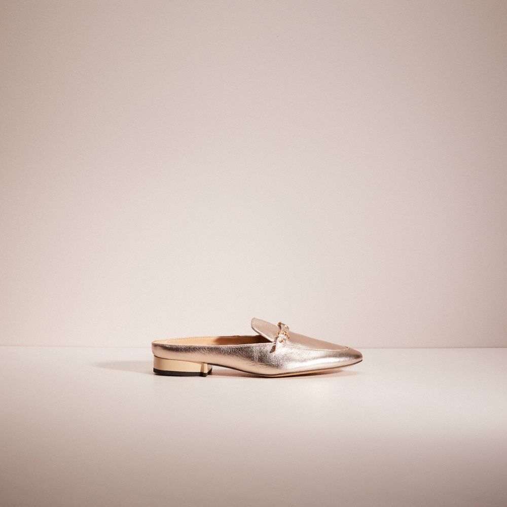Coach Restored Irene Mule In Platinum Champagne