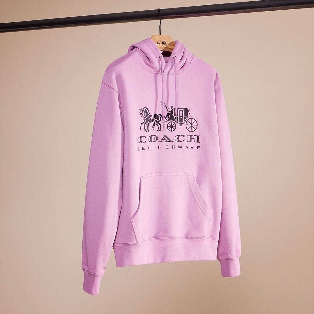 Coach Restored Horse And Carriage Hoodie In Organic Cotton In Violet Orchid