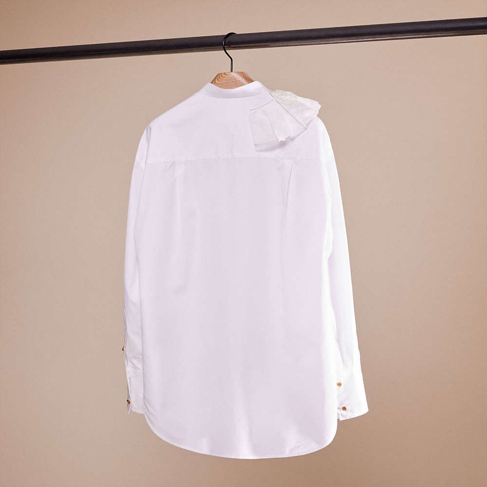 Shop Coach Restored Ruffle Shirt In White
