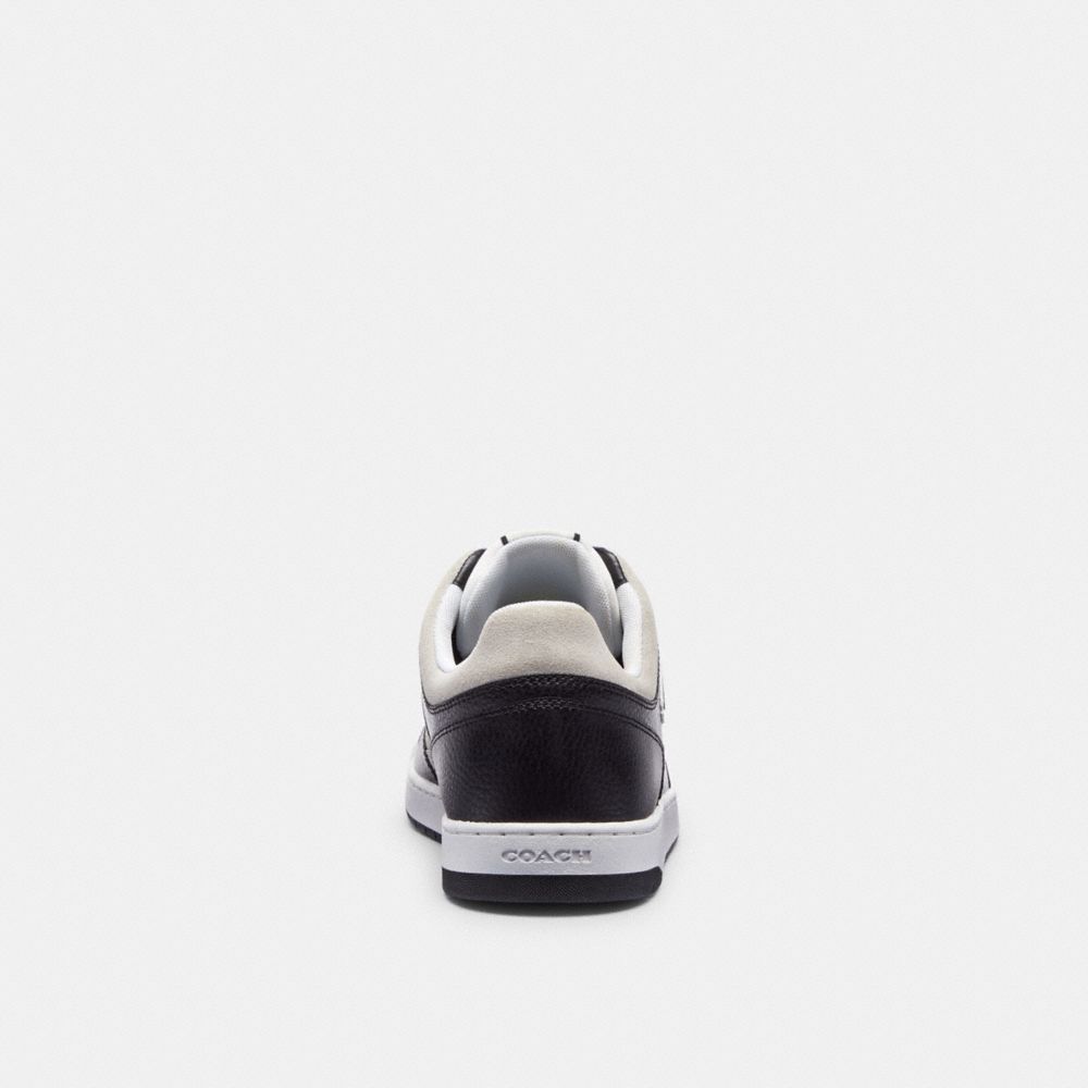 Shop Coach C201 Sneaker In Black/light Grey