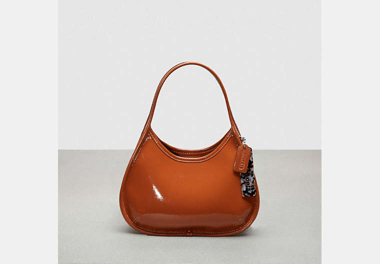 COACH®,Ergo Bag in Crinkled Patent Coachtopia Leather,Burnished Amber,Front View