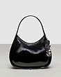 COACH®,Ergo Bag in Crinkled Patent Coachtopia Leather,Medium,Black,Front View