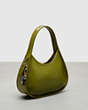 COACH®,Ergo Bag in Crinkled Patent Coachtopia Leather,Olive Green,Angle View
