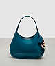 COACH®,Ergo Bag in Crinkled Patent Coachtopia Leather,Medium,Deep Turquoise,Front View