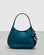 COACH®,Ergo Bag in Crinkled Patent Coachtopia Leather,Deep Turquoise,Front View