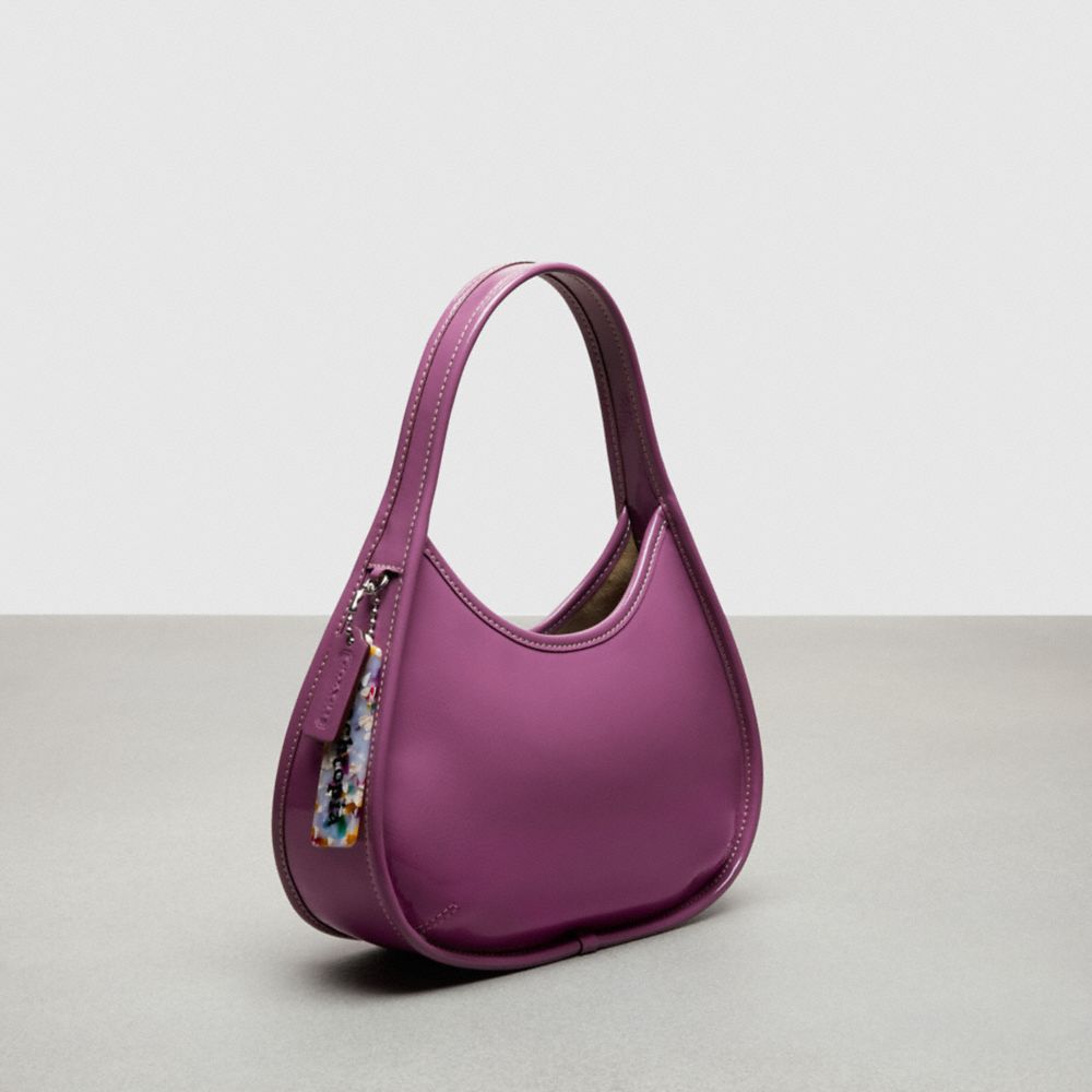 COACH®,Ergo Bag in Crinkled Patent Coachtopia Leather,Lilac Berry,Angle View