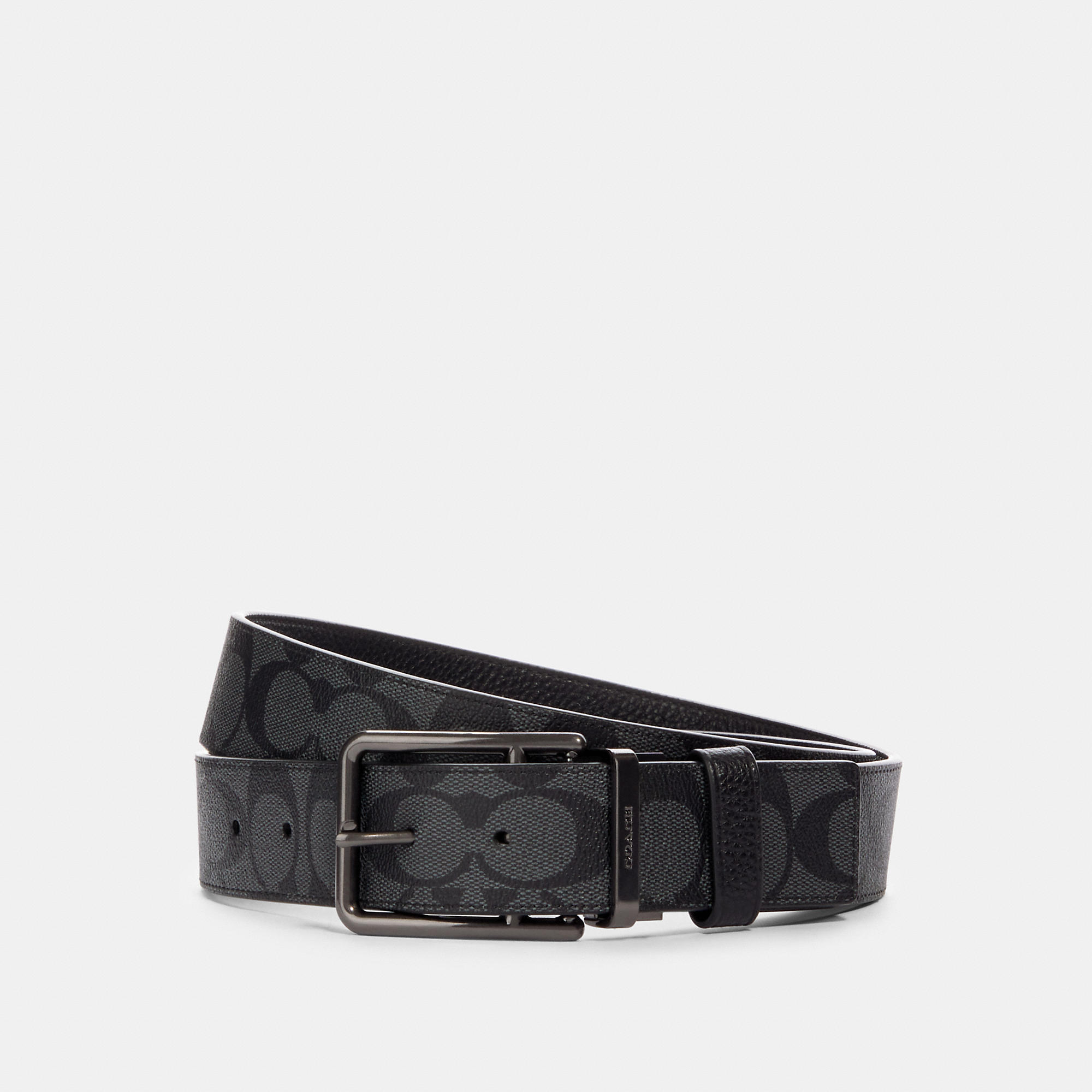 Shop Coach Outlet Double Bar Buckle Cut To Size Reversible Belt, 38 Mm In Multi