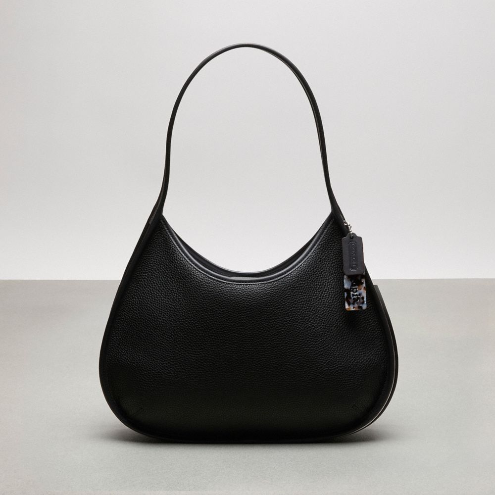 Coach Large Ergo Bag In Pebbled Topia Leather In Black