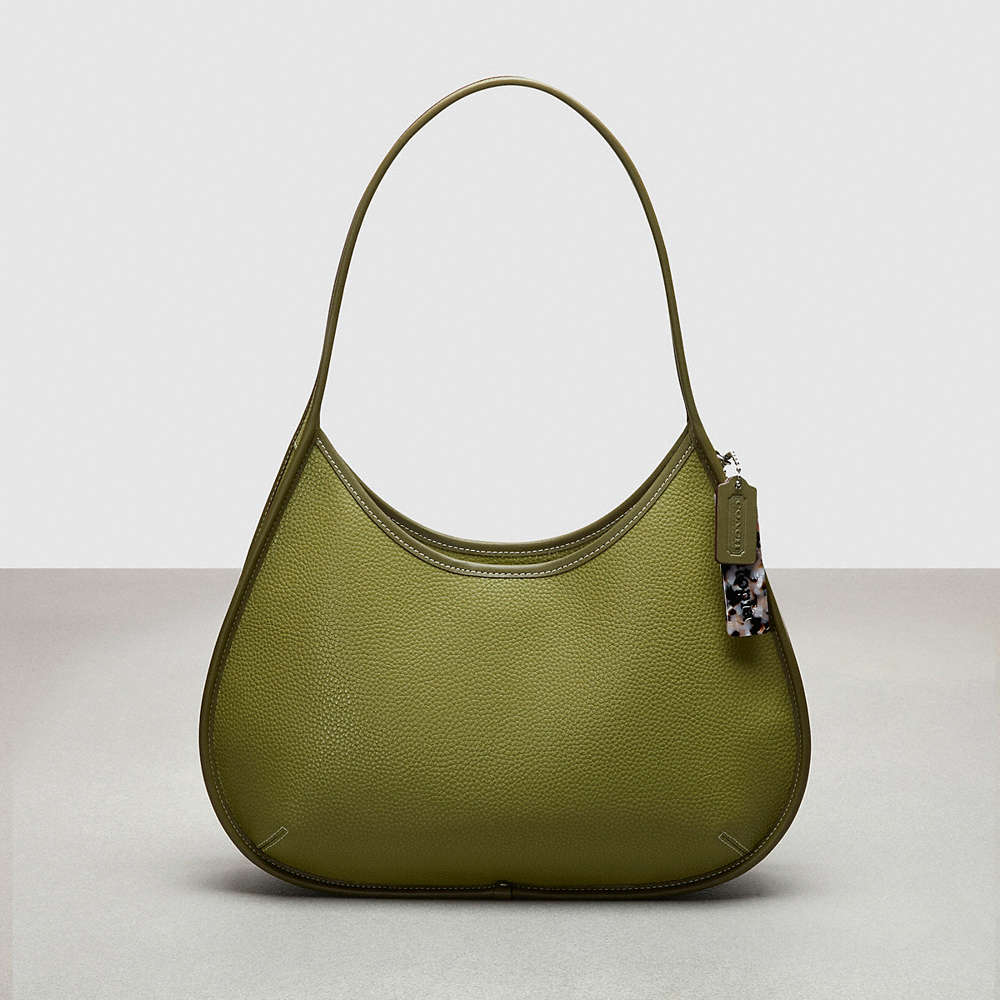 Coach Large Ergo Bag In Pebbled Topia Leather In Olive Green