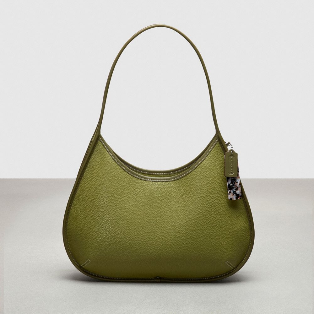 Coach Large Ergo Bag In Pebbled Topia Leather In Olive Green