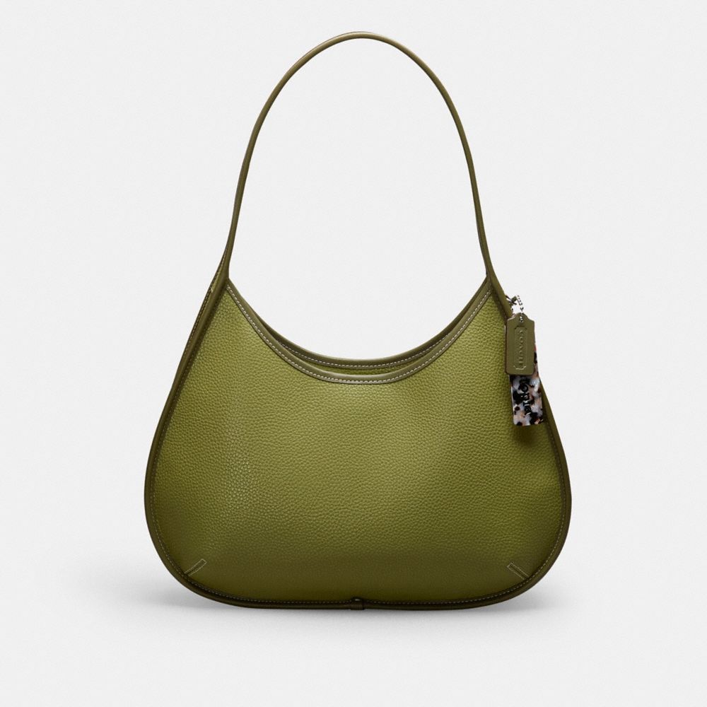 Coach Large Ergo Bag In Pebbled Topia Leather In Olive Green