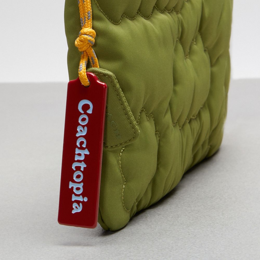 COACH Coachtopia Loop Quilted Wavy Backpack in Green