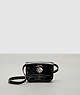 COACH®,Wavy Wallet with Crossbody Strap in Crinkled Patent Coachtopia Leather,Mini,Black,Front View