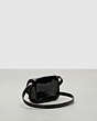 COACH®,Wavy Wallet with Crossbody Strap in Crinkled Patent Coachtopia Leather,Mini,Black,Angle View