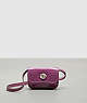 COACH®,Wavy Wallet with Crossbody Strap in Crinkled Patent Coachtopia Leather,Mini,Lilac Berry,Front View