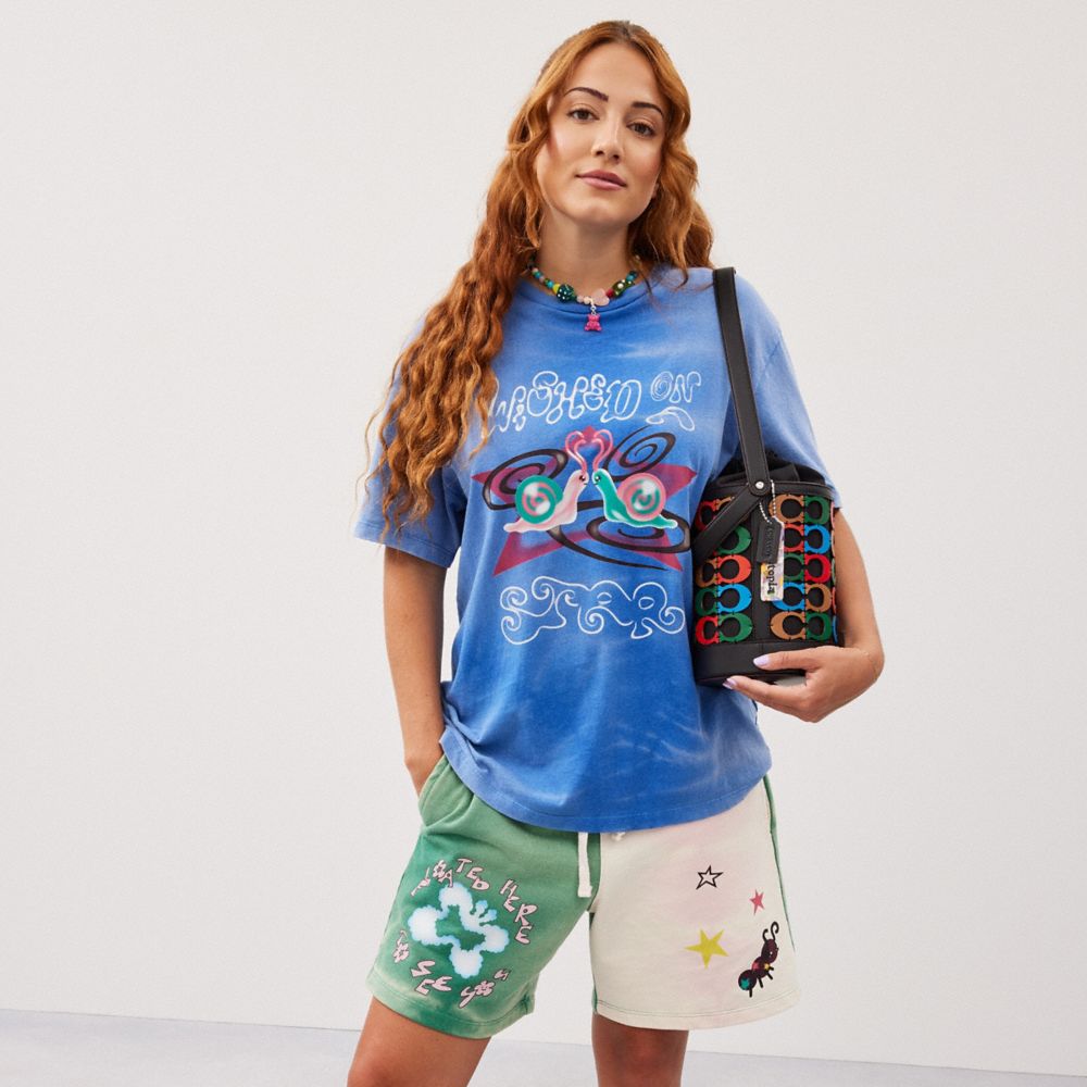 Coach Bucket Bag In Scrappy C Upcrafted Leather In Multi