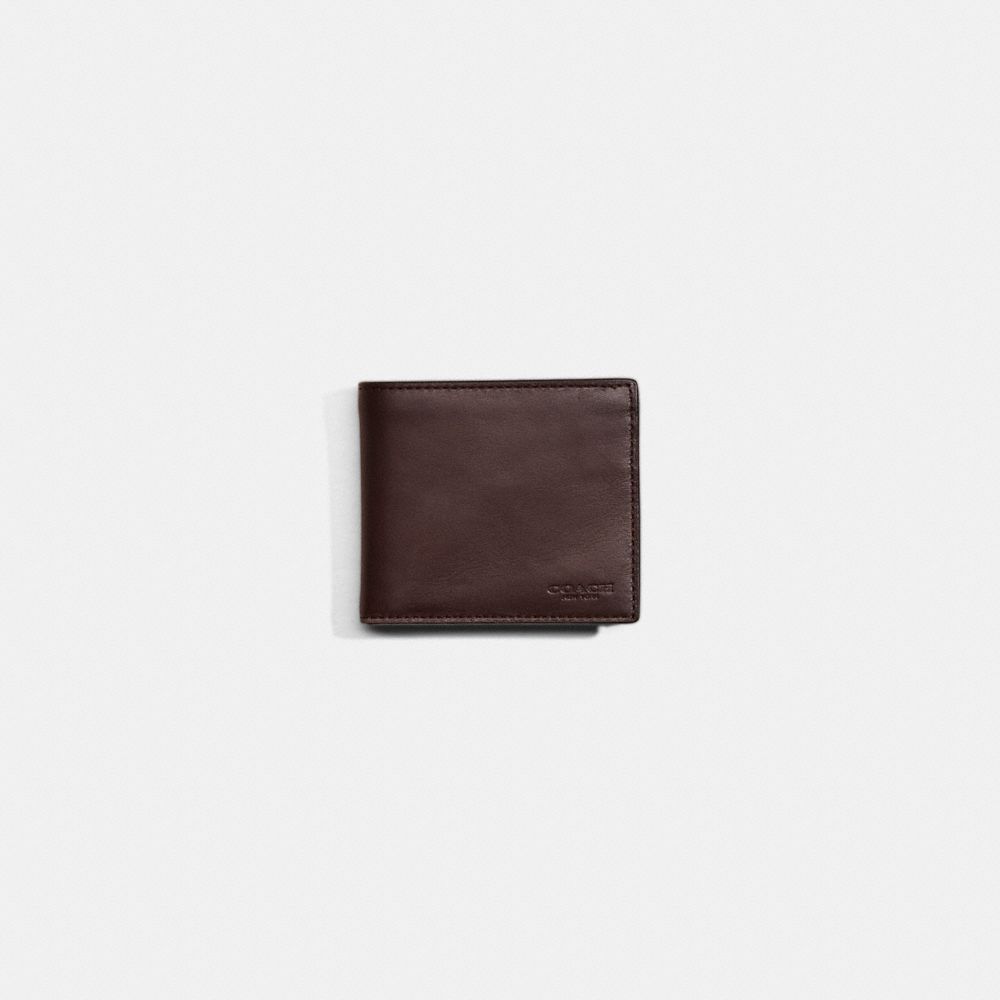 Coach Restored Coin Wallet In Mahogany Brown