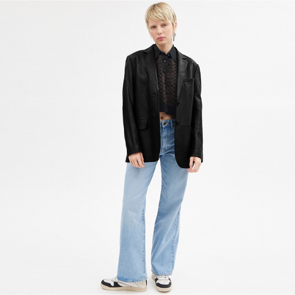 Coach Lederblazer In Black