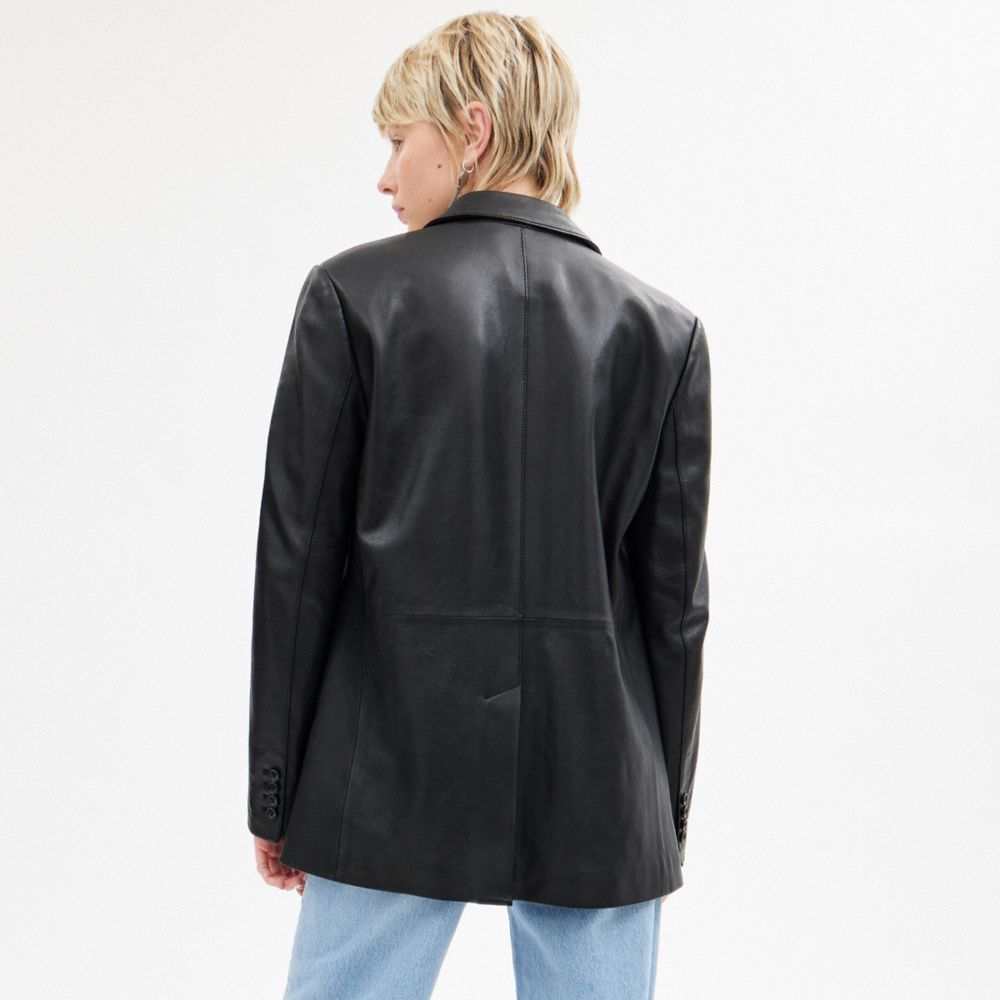 Coach Lederblazer In Black
