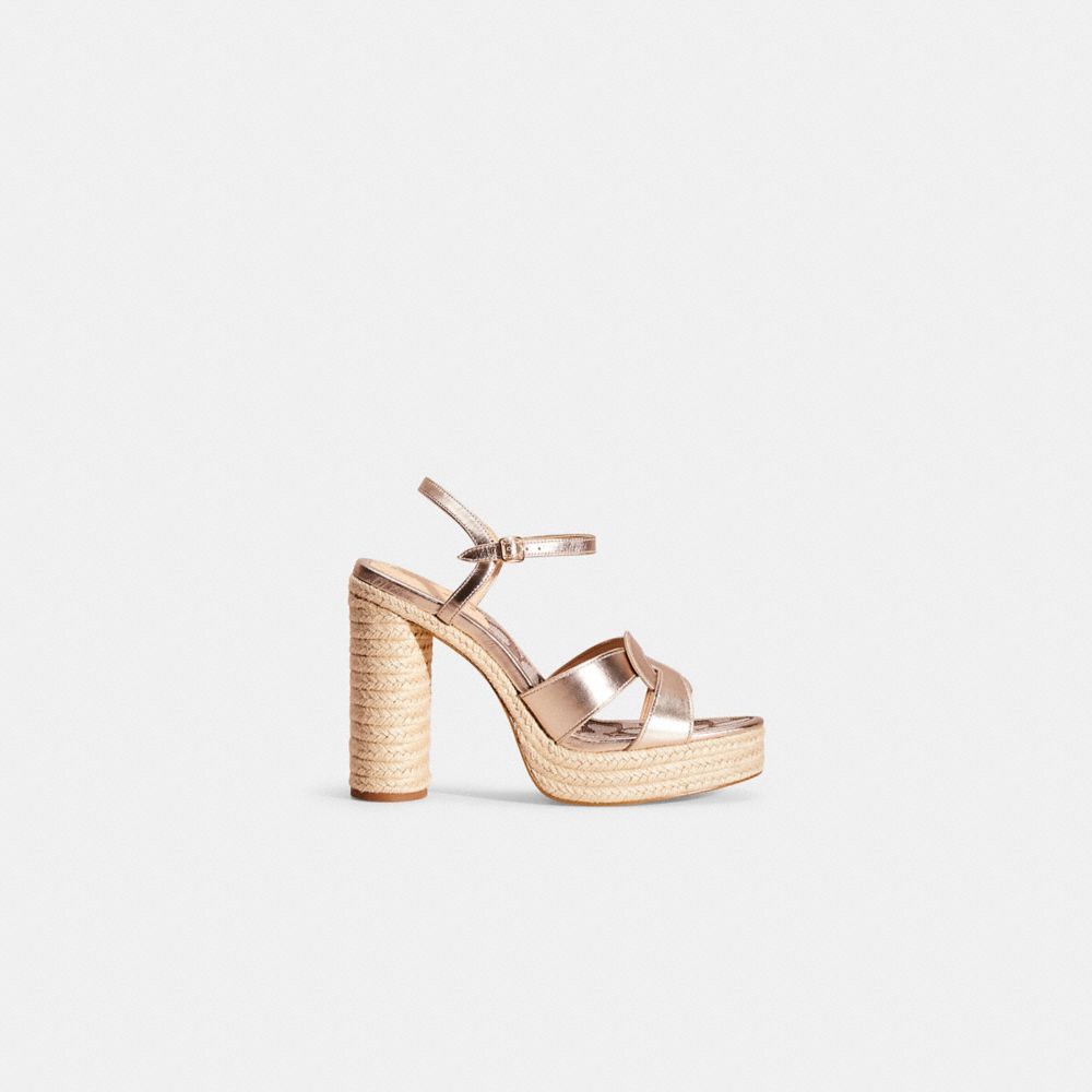 Coach Restored Talina Sandal In Champagne