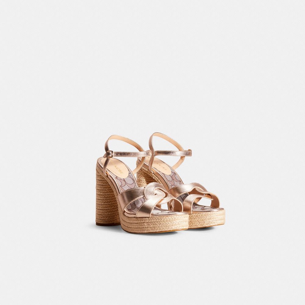 Coach Restored Talina Sandal In Champagne